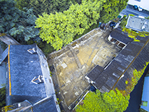 Fouilles archéologiques, ferme, Bois des Anses, photographies aériennes, Seigneurie de Bois-Briand, marais, ferme urbaine, pôle métropilitain, recherche archéologique, diagnostic, sondages, trace d'occupation domestique, âge du Fer, habitat gaulois, enclos, niveau de sol, colorimétrie, Nantes, Direction du Patrimoine et de l'Archéologie